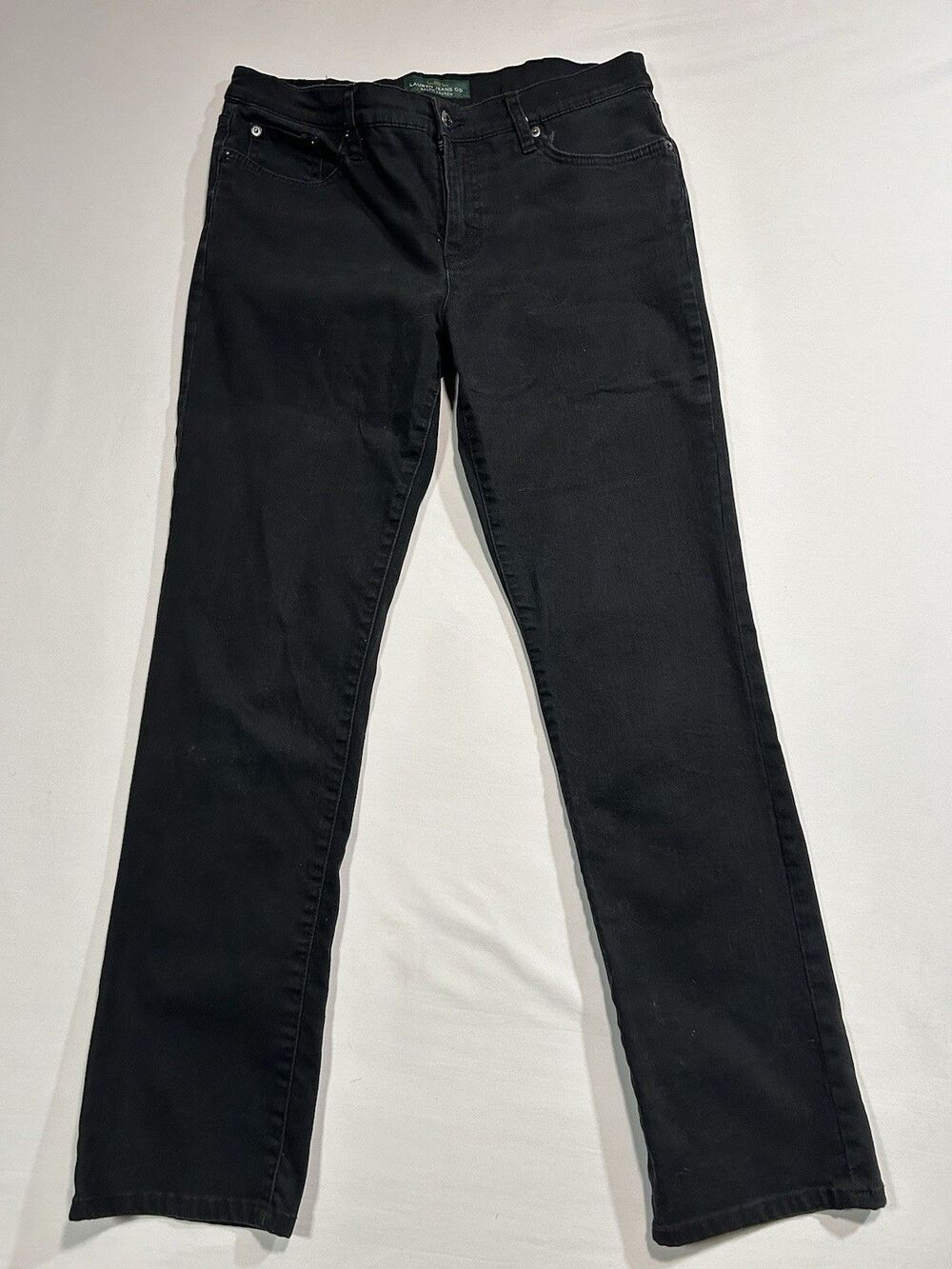 Lauren Ralph Lauren Jeans Co Women’s Size 10 Black Straight Leg Stretch Jeans